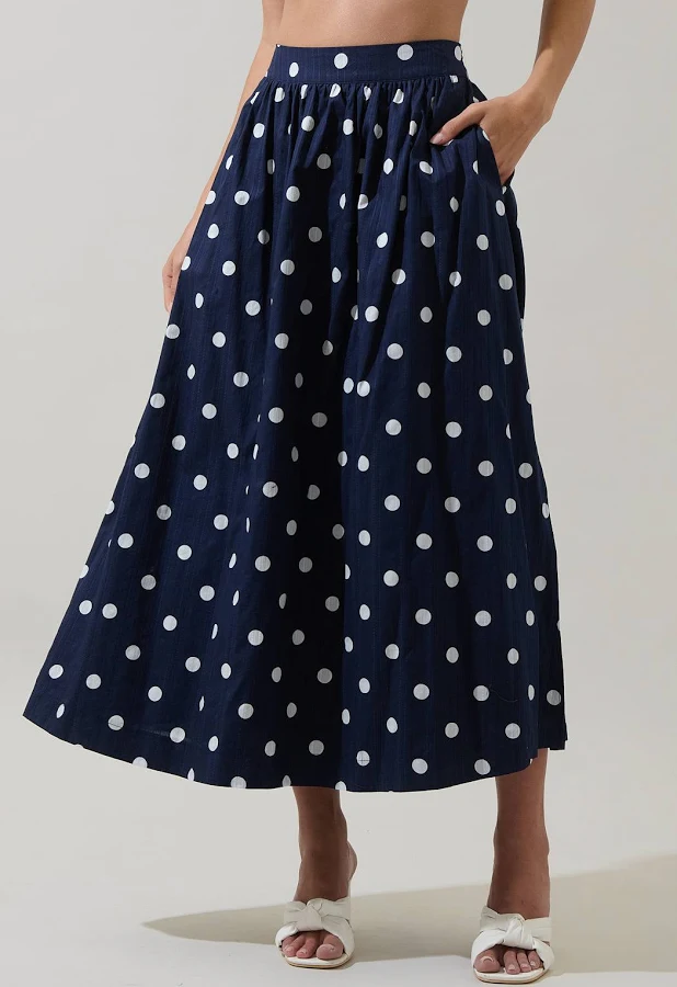 maxi skirt Sugarlips Caryn Polka Dot Maxi Skirt Sugarlips $95