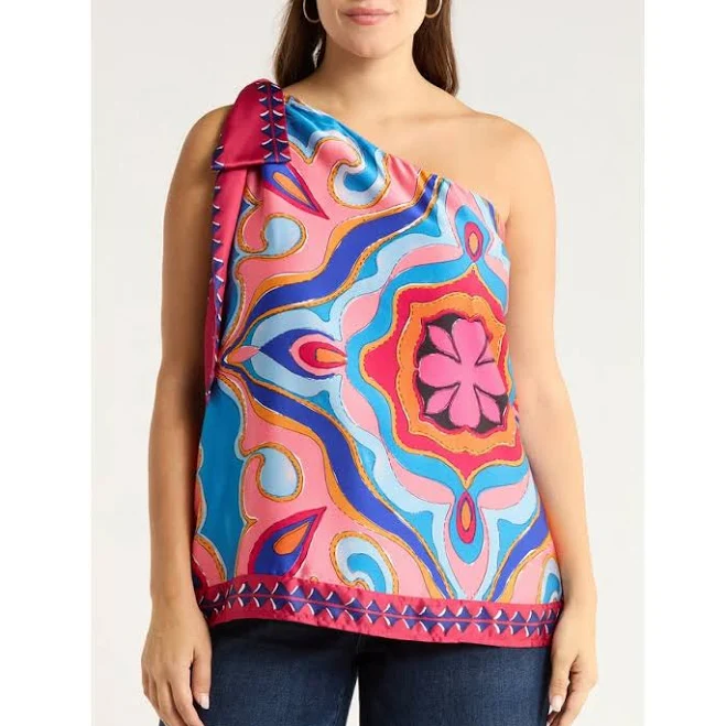 one shoulder top Sugarlips Women's Abstract Print One-Shoulder Top Nordstrom $79