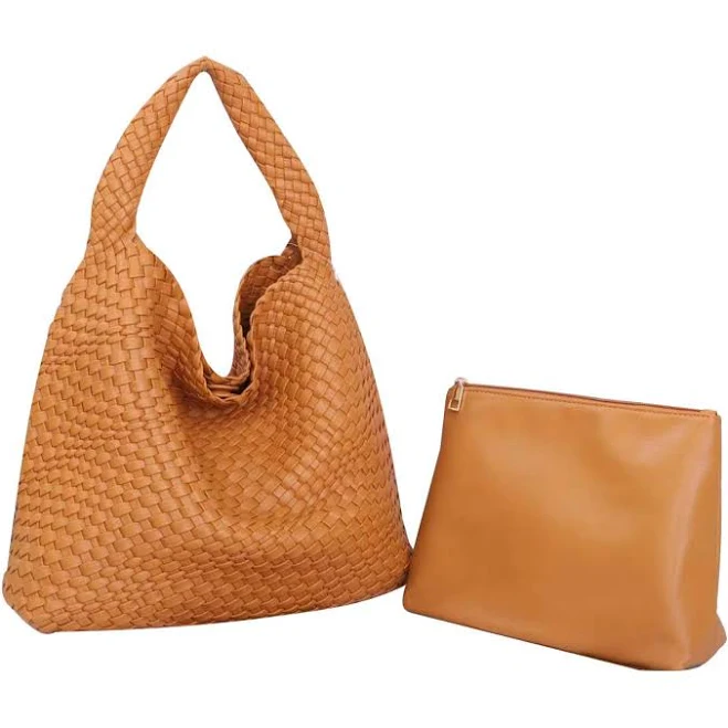 bag The Willow Large Woven Vegan Leather Tote Babsandbirdie.com $79