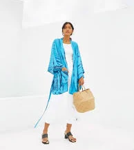 kimono Tie dye kimono, blue tie dye robe, Short Kimono, wrap dress, boho robe, resort wear, Coverup, bath robe Etsy $49.95
