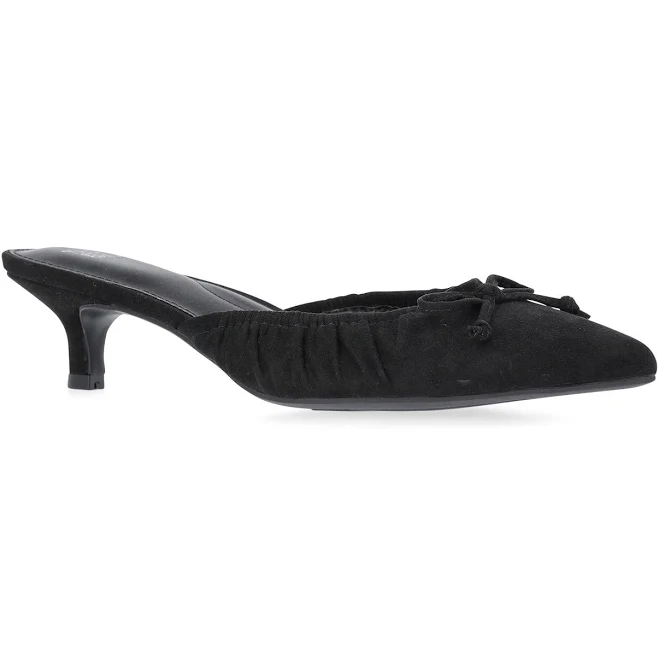 shoes Time and Tru Women's Faux Suede Kitten Heel Mules Walmart $24.98
