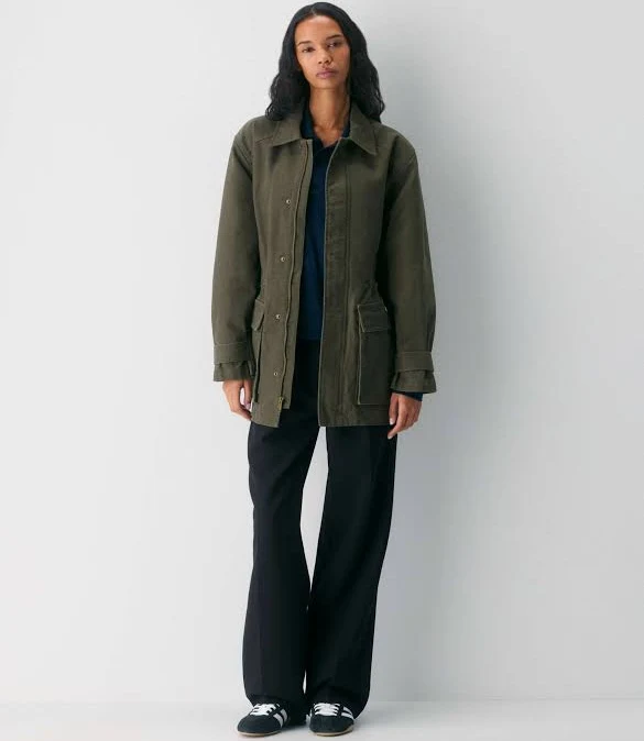 outerwear Tna Women's Jasper Field Jacket in Dark Olive | 2XS Aritzia $49.99