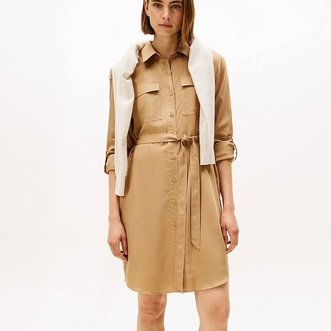 dress Tommy Hilfiger Women's Long-Sleeve Belted Utility Shirtdress Tommy Hilfiger $21.8