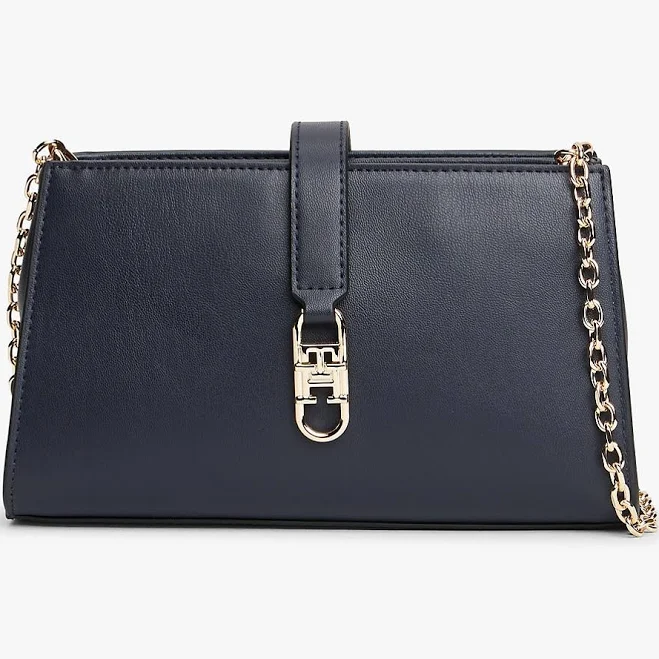 bag Tommy Hilfiger Women's Polished Monogram Chain Crossbody Bag Tommy Hilfiger $77.4