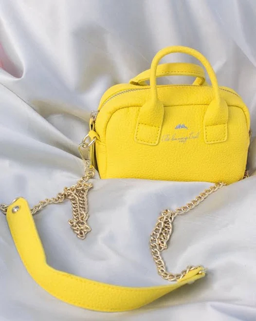 bag Vegan Leather Mini Bag with Gold Chain Etsy - thebunnytailAFO $30