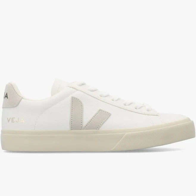 shoes VEJA Campo Chromefree Leather Extra White Natural Trainers Size: 39, C Daniel Footwear $118.52