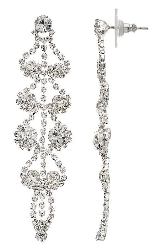accessory Vieste Women's Rhinestone Openwork Linear Drop Earrings Kohl's $21