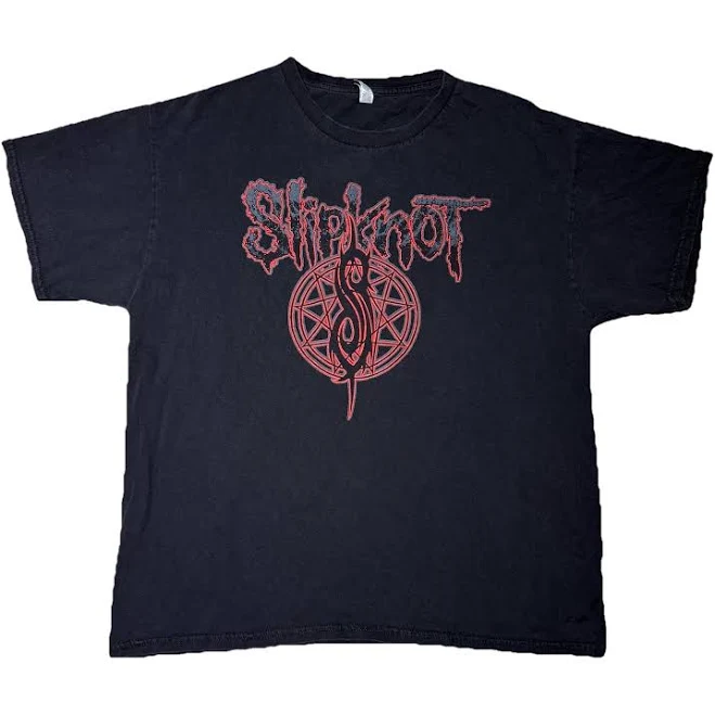 top Vintage Slipknot Distressed T-shirt Mens Xl Worn Faded Black Red eBay $65