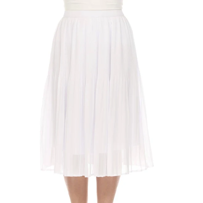 skirt White Mark Women's Pleated Chiffon Midi Skirt Zulily.com $25.64