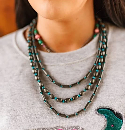 accessory Wild Junkie Layered Mesquite Turquoise Necklace Wild Junkie Boutique $34.99