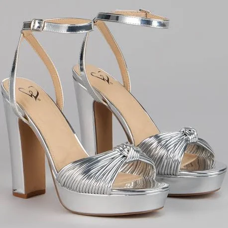 shoes Windsor Disco Glow Metallic Knot Platform Heels Windsor $34.9