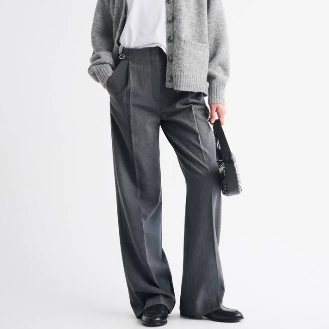 pants Women's Abercrombie & Fitch A&F Sloane Tailored Wide Leg Pant Abercrombie & Fitch $69.99