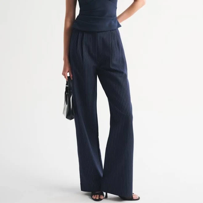 bottom Women's Abercrombie & Fitch A&F Sloane Tailored Wide Leg Pant Abercrombie & Fitch $90