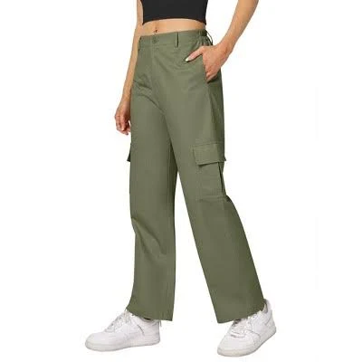 cargo pants Women's Baggy High-Waisted Straight Leg Cargo Pants Target $28.99