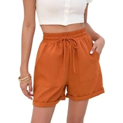 bottom Women's Dressy Casual Linen High-Waisted Wide-Leg Shorts Target $25.99