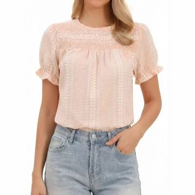 blouses Women's Gingham Smocked Peplum Top Target $23.99