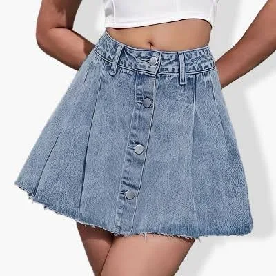skirt Women's High Waist A-Line Denim Mini Skirt Target $68.99