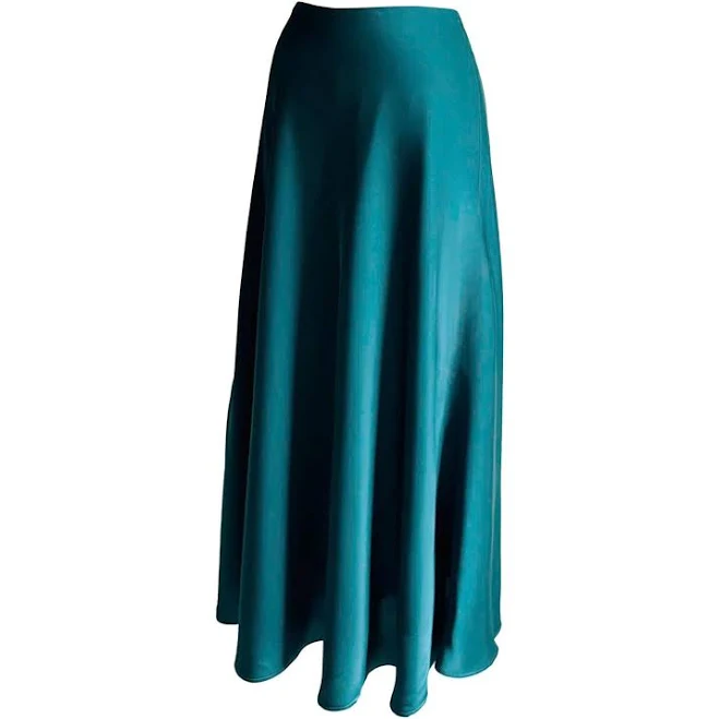 skirt Women's High-Waisted Satin Midi Skirt Etsy - Seller $42