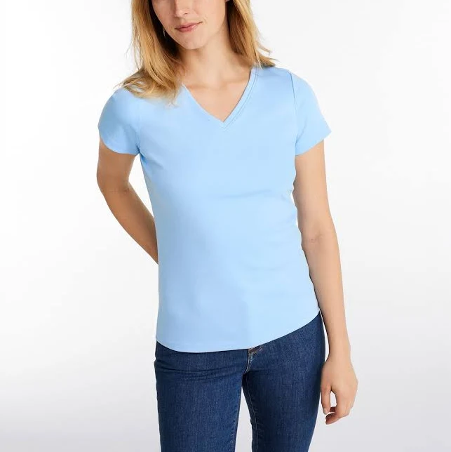 clothes Women's L.L.Bean Pima Cotton Shaped V-Neck L.L.Bean $26.95