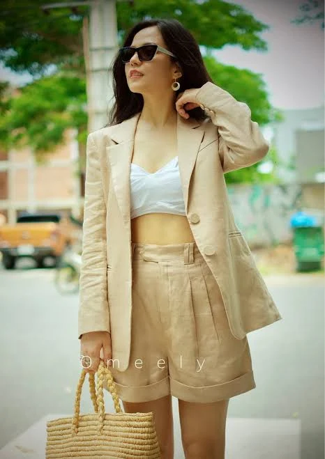 matching set Women's Linen Two Piece Set with Pleated High Waisted Shorts Etsy - Seller $62.3