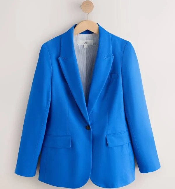 blazer Women's Next Linen Rich Single Breasted Blazer Next USA $83