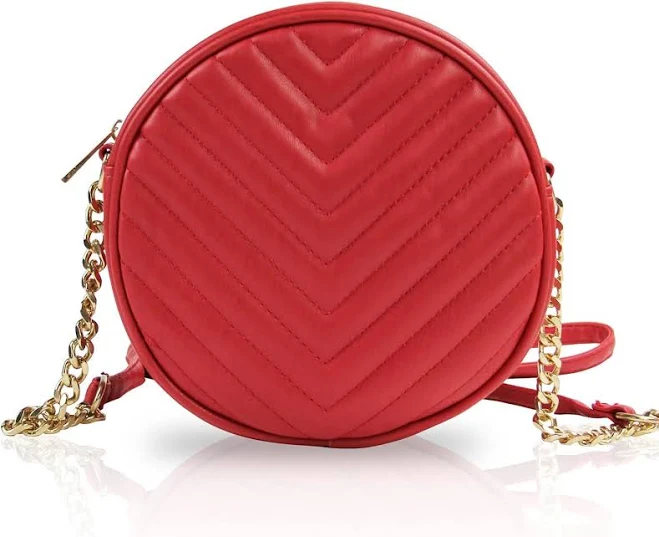 bag Women's PU Leather Round Crossbody Bag with Metal Chain Strap eBay - kortop407 $33.65