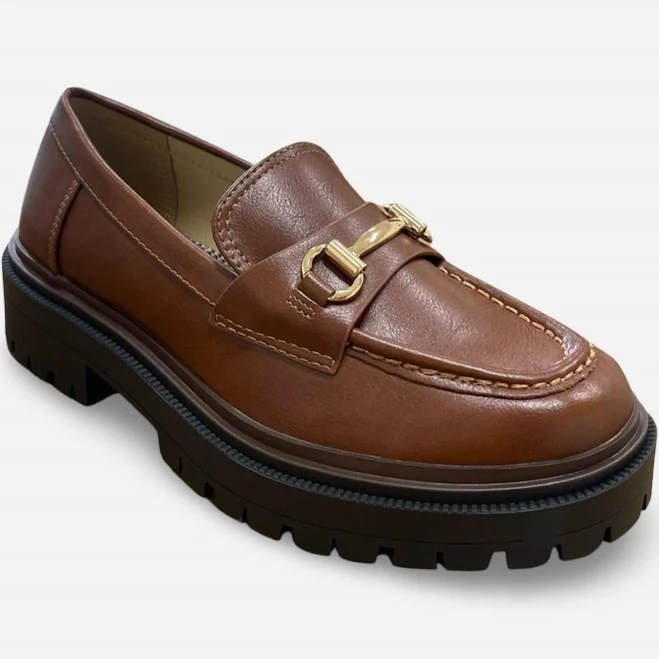 shoes Women's Theos Platform Loafer In Cognac ShopSimon $32.5