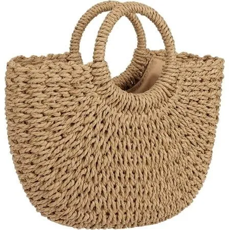 bag Women's Woven Straw Beach Bag Walmart - Euphrates Direct $24.99