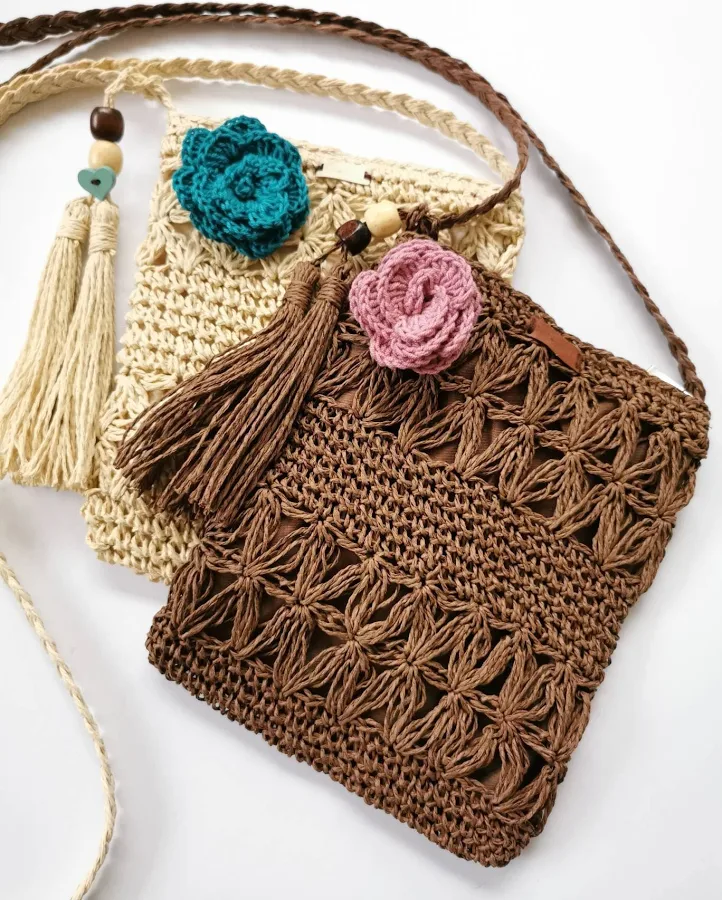 bag Woven Straw Crossbody Bag with Tassel Detail Etsy - Seller $30.41