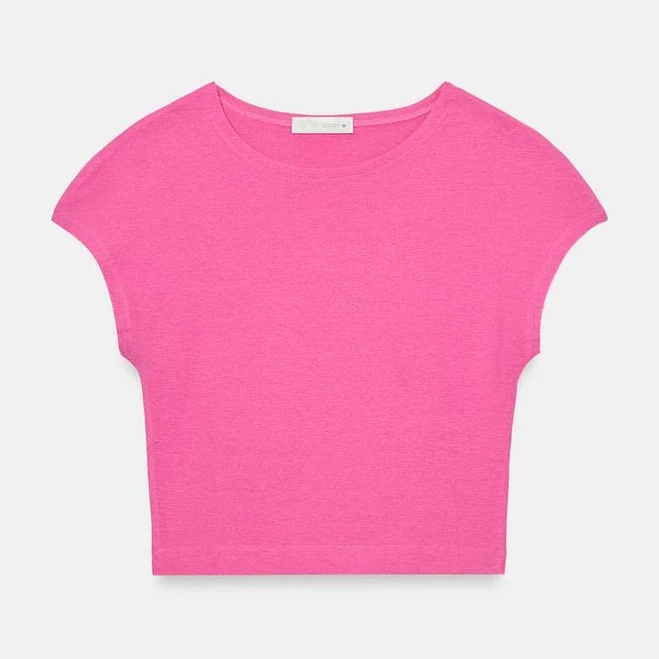t-shirt Zara Cropped Short Sleeve T-Shirt Zara USA $12.9