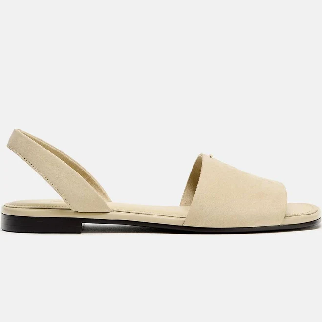shoes Zara Leather Strap Flat Sandals Zara USA $79.9