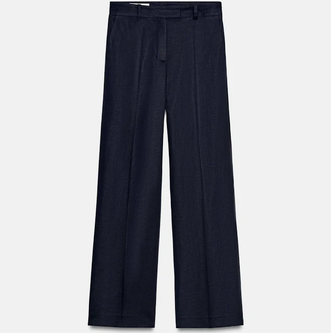 pants Zara Linen Blend Straight Leg Pants Zara USA $59.9