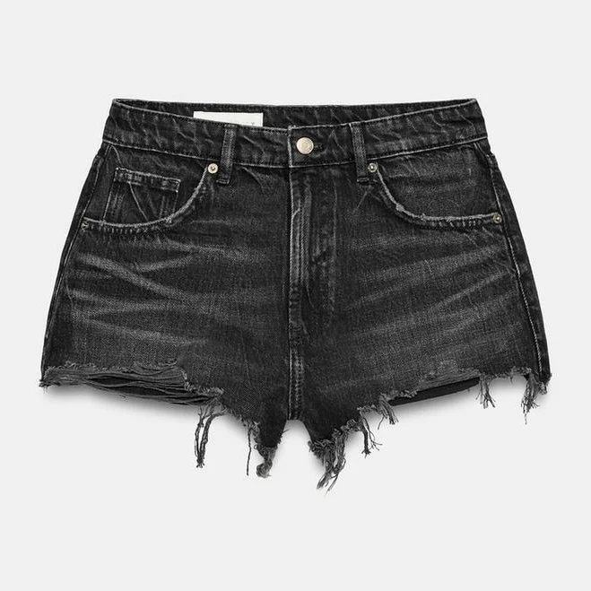 bottom Zara Trf Ripped High-Waisted Denim Shorts Zara USA $45.9
