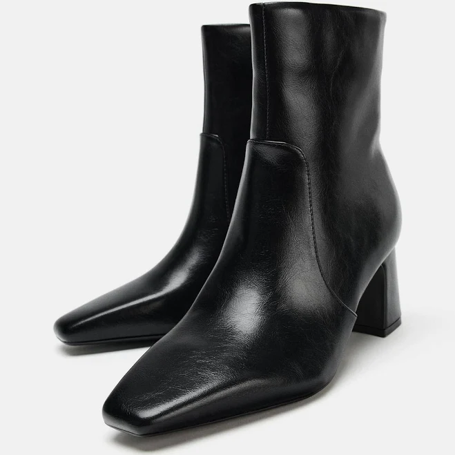 shoes Zara Women's Block Heel Ankle Boots Zara USA $75.9