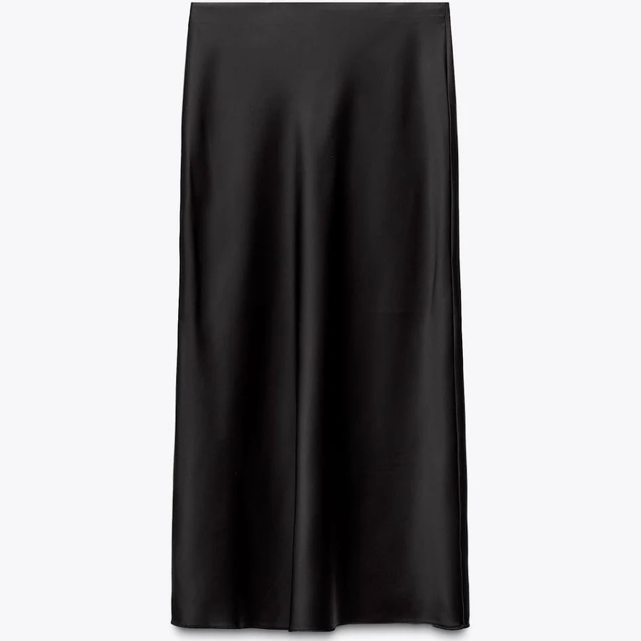 skirt Zara Women's Satin Midi Skirt Zara USA $45.9