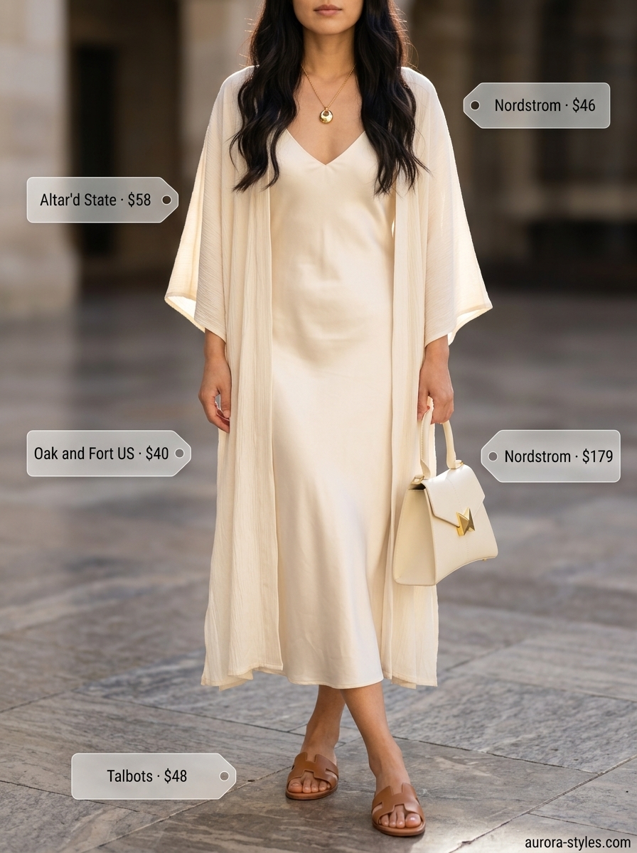summer kimono outfits for women 2026 outfit idea - fashion styling inspiration