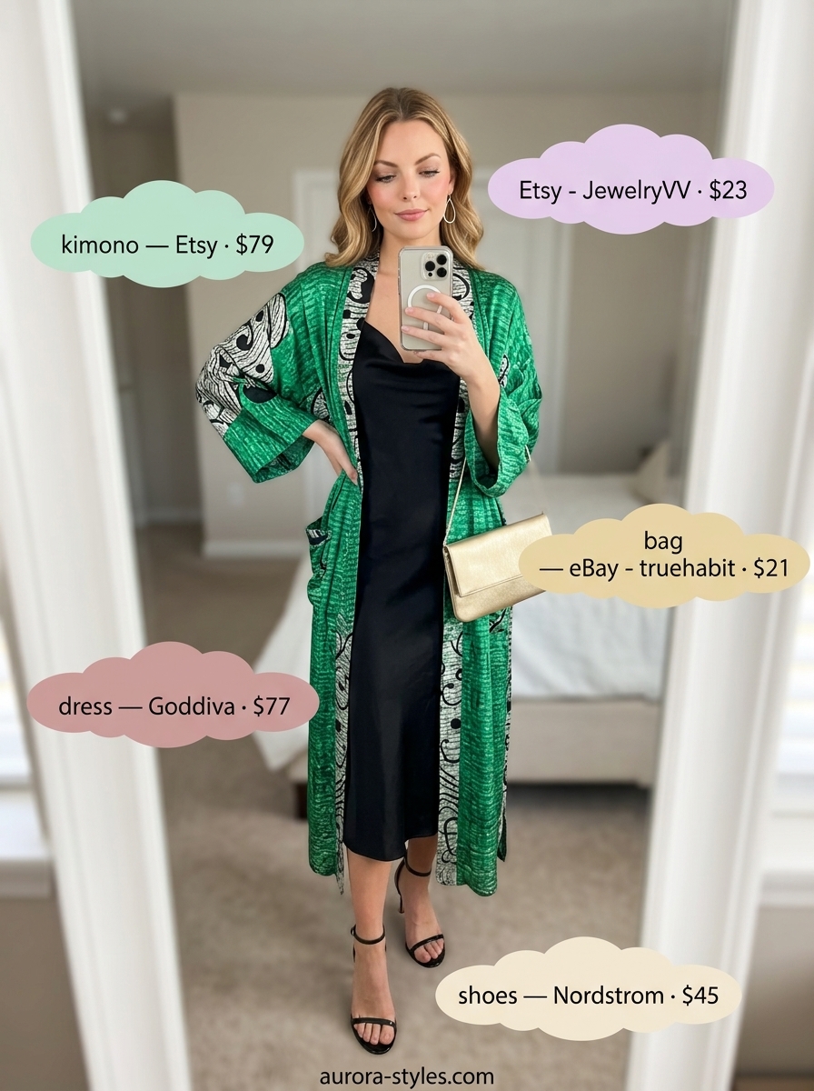 summer kimono outfits for women 2026 outfit idea - fashion styling inspiration