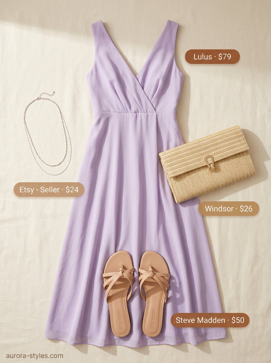 Serene lavender maxi sleeveless dress for women 2026, perfect for beachside dinners and resort wear.
