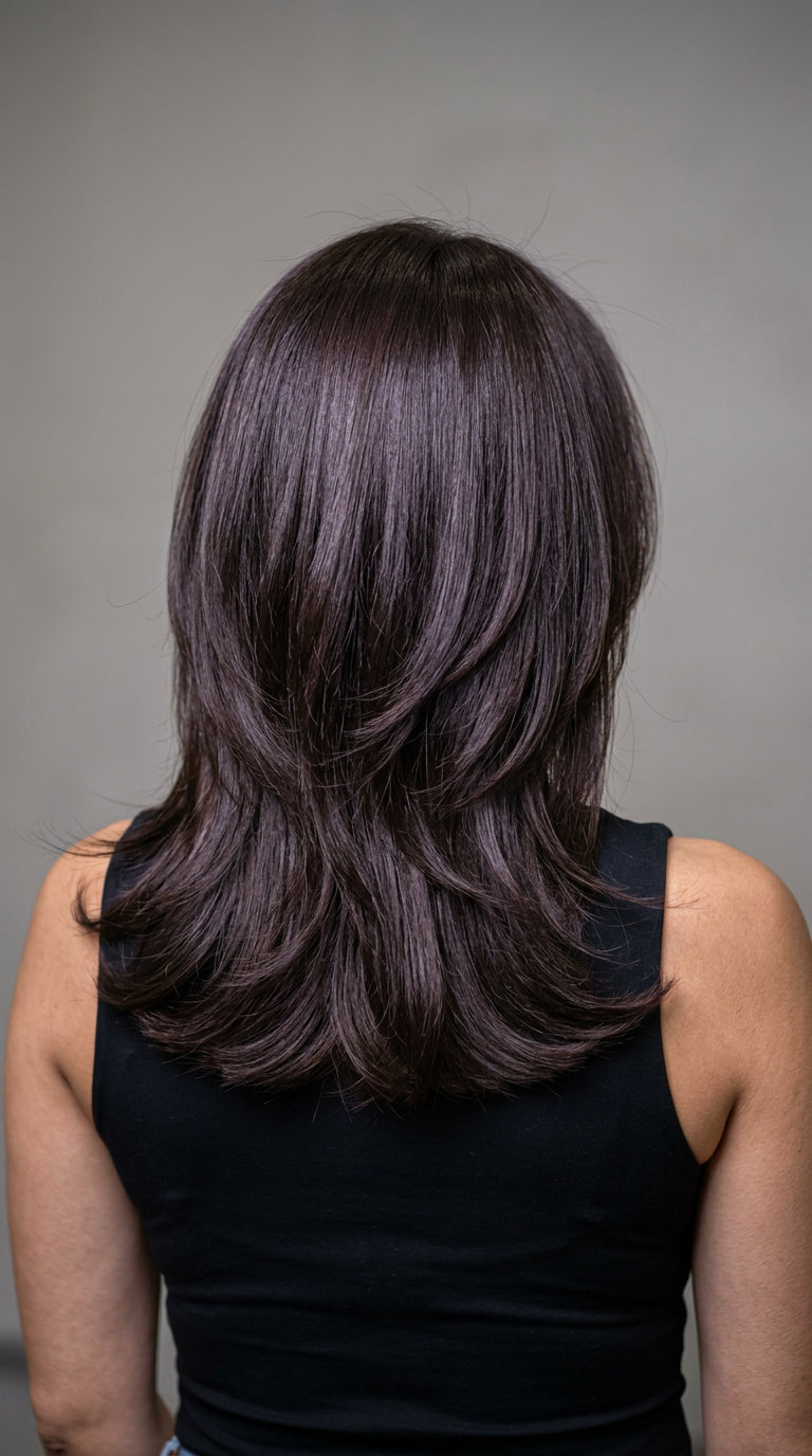 Espresso Wolf Cut 2026 collarbone layered wolf cut in deep espresso brown for professional look