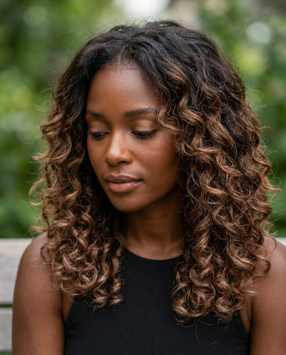 Mocha Praline Ends Only 2026 long layered mocha espresso hair color with praline ends, balayage, soft playful mood