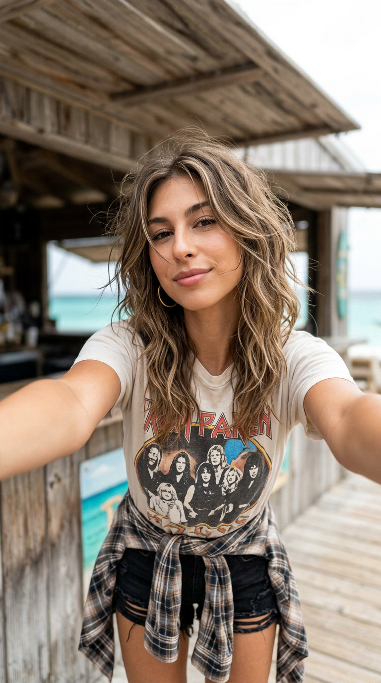 short mushroom bronde shag with choppy texture and no fringe for cool edgy looks