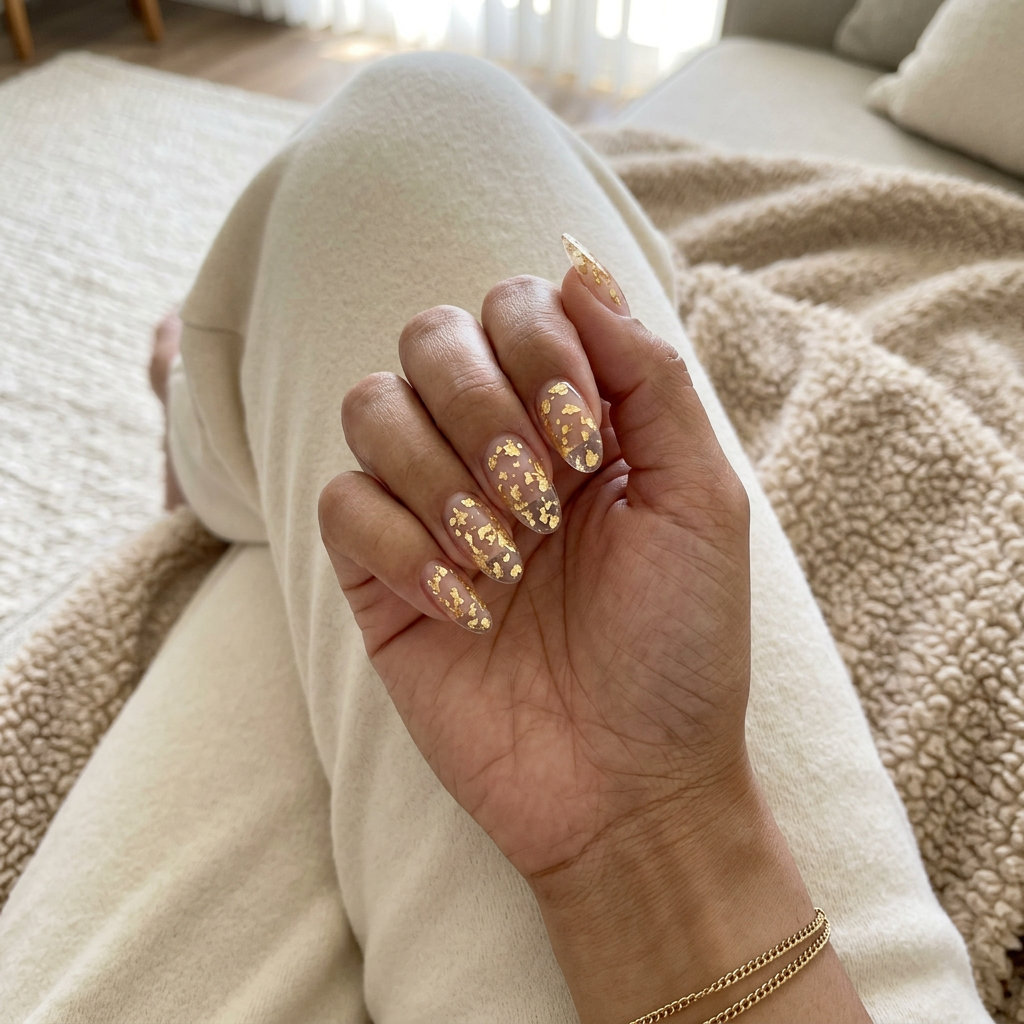 Golden Hour Jelly Sparkle oval summer nails 2026 for all skin tones: glamorous festival style.