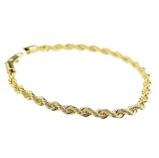 accessory 14K Gold Plated Rope Chain Bracelet Bling Cartel $12.99
