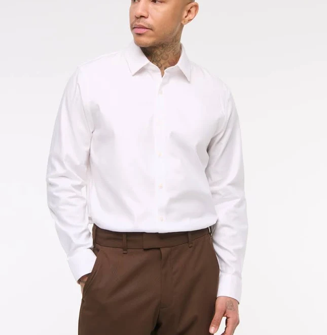 top Abercrombie & Fitch Men's Collins Slim Stretch Suiting Shirt Abercrombie & Fitch $70