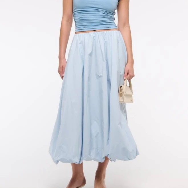 skirt Abercrombie & Fitch Women's Mid Rise Bubble Hem Maxi Skirt Abercrombie & Fitch $26.97
