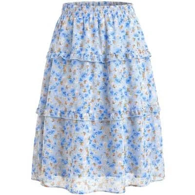 skirt Allegra K Women's Floral Print Smocked Elastic Waist Midi Flowy Target $37.99