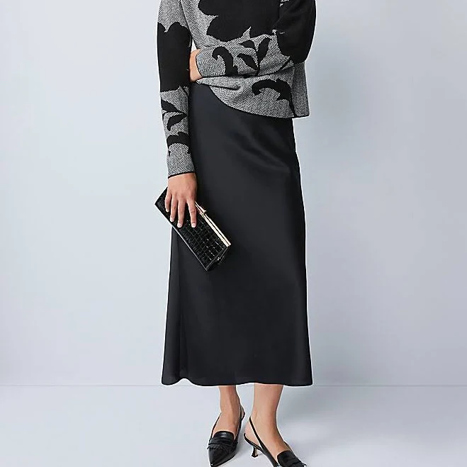 slip skirt Ann Taylor Women's Satin Bias Midi Slip Skirt Ann Taylor $75