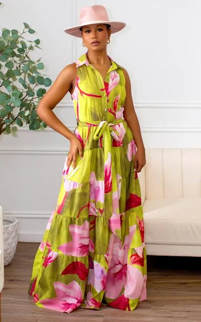 dress Astrid Floral Tiered Maxi Dress Cutely Covered $99