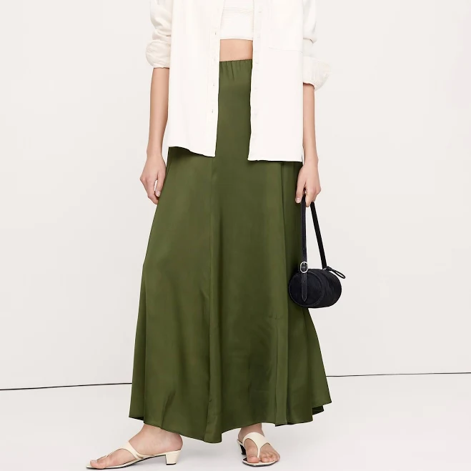 skirt Banana Republic Women's Stretch-Satin Maxi Skirt Banana Republic $49.97