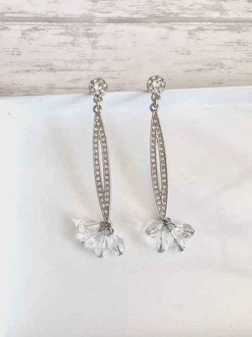 accessory Crystal Rhinestone Geometric Statement Drop Earrings Etsy - TextileInStyle $24.65